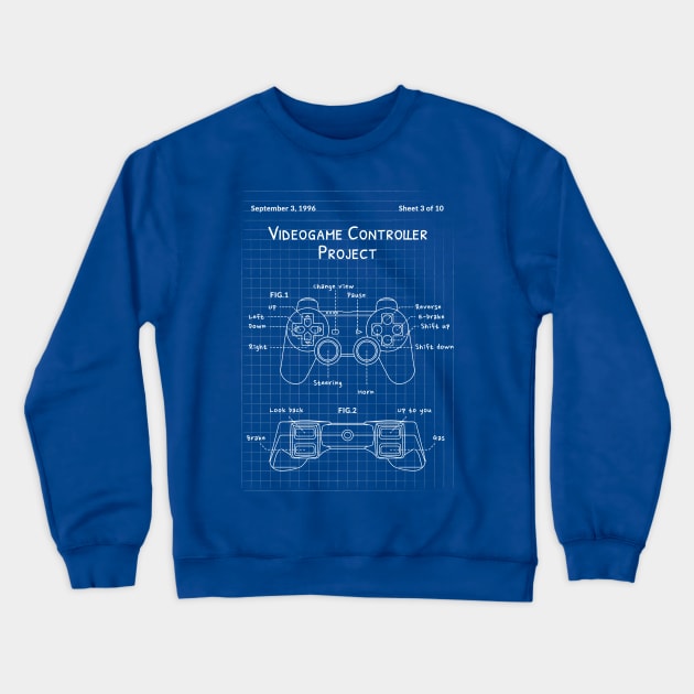 Videogame controller project Crewneck Sweatshirt by ShirtBricks